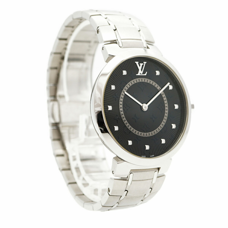 路易威登 Tambour QA145 男士黑色錶盤腕錶-3