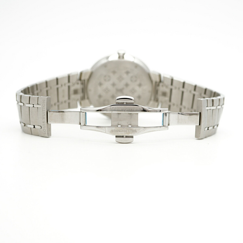 路易威登 Tambour QA145 男士黑色錶盤腕錶-4