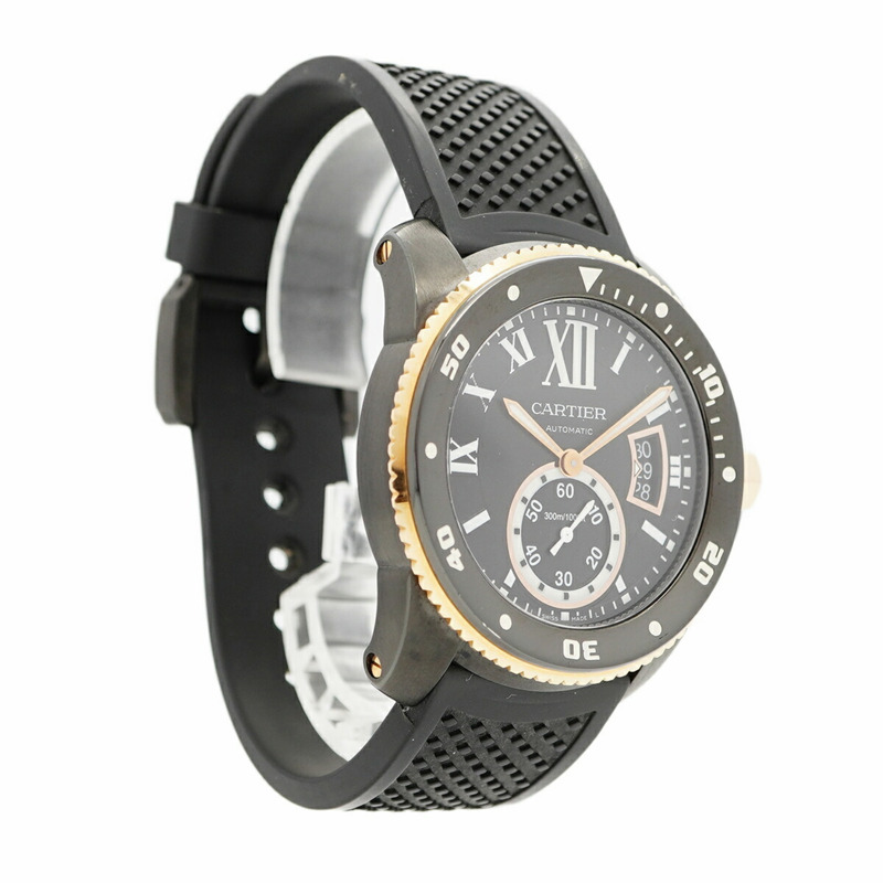 卡地亞 Calibre de Diver W2CA0004 黑色錶盤男士腕錶-2