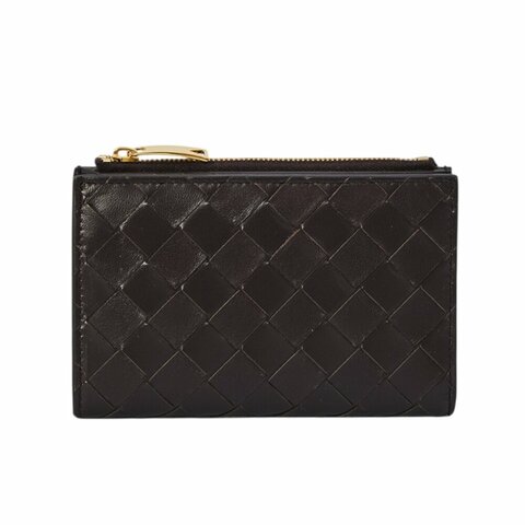 【BOTTEGA VENETA 寶緹嘉】BV Intrecciato Medium Bifold 牛皮 經典編織 短夾 卡夾 皮夾 黑色 749940