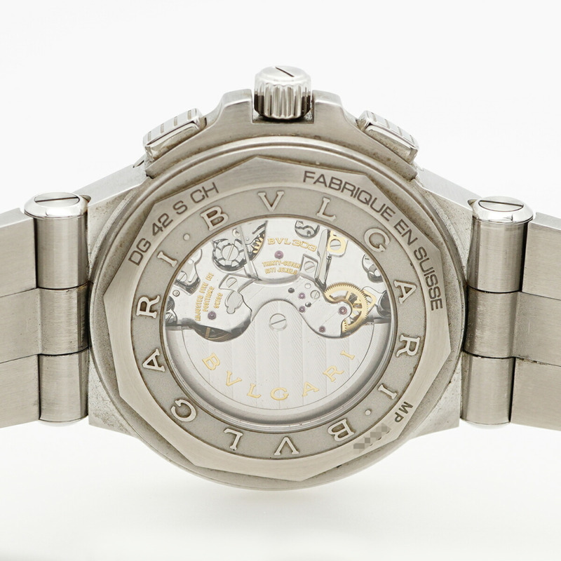 寶格麗 Diagono Calibro 303 DG42SCH 黑色錶盤男士腕錶-5