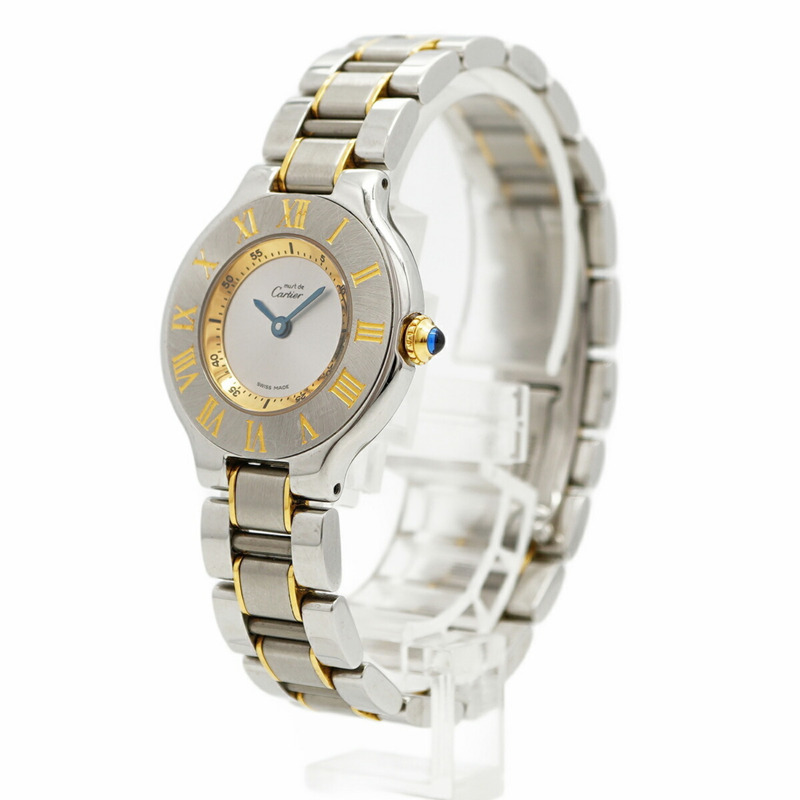 卡地亞 Must 21 SM W10073R6 銀色錶盤小姐腕錶-2