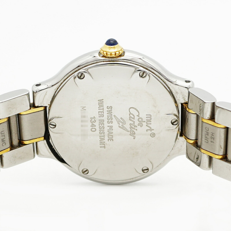 卡地亞 Must 21 SM W10073R6 銀色錶盤小姐腕錶-5