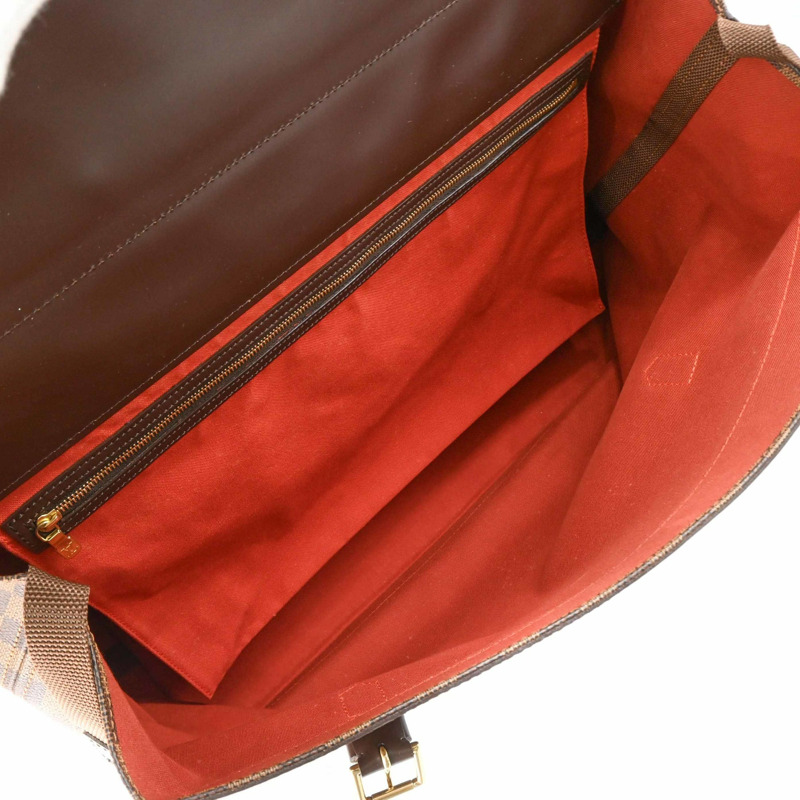 路易威登 West End PM Damier 波士頓包，棕色 Ebene 小牛皮肩帶款 (N41130)-9