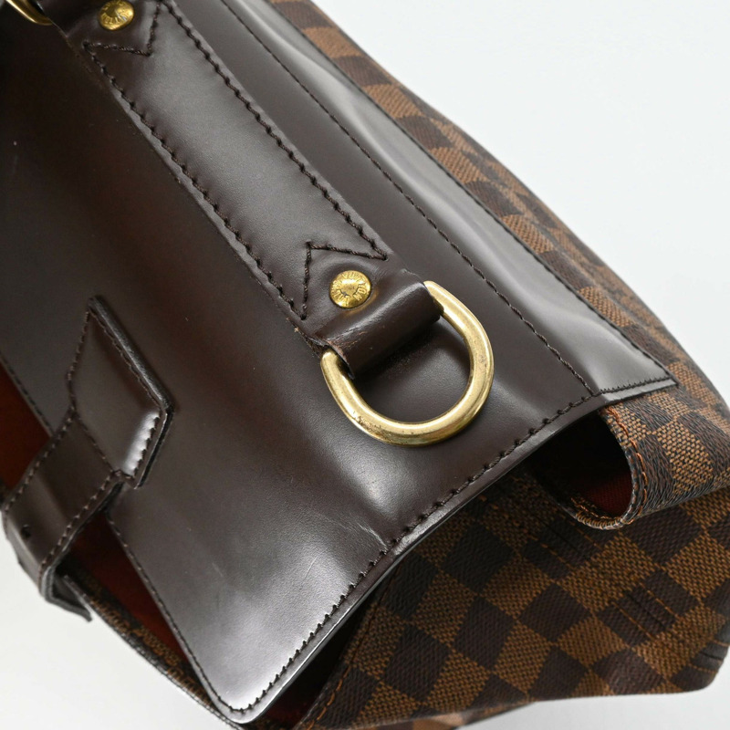 路易威登 West End PM Damier 波士頓包，棕色 Ebene 小牛皮肩帶款 (N41130)-13