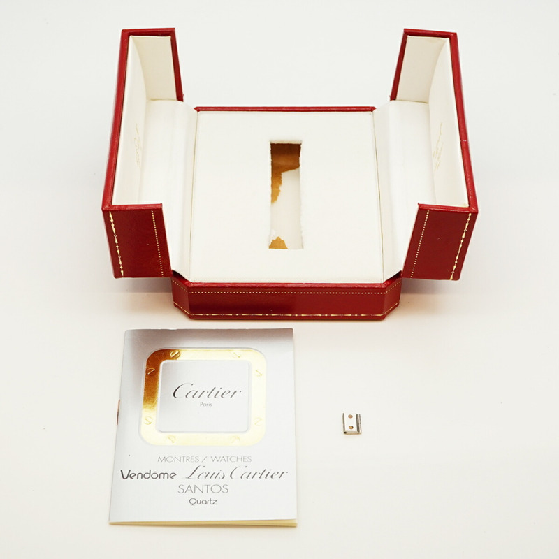 卡地亞 Santos Octagon SM 白色錶盤女士腕錶-1