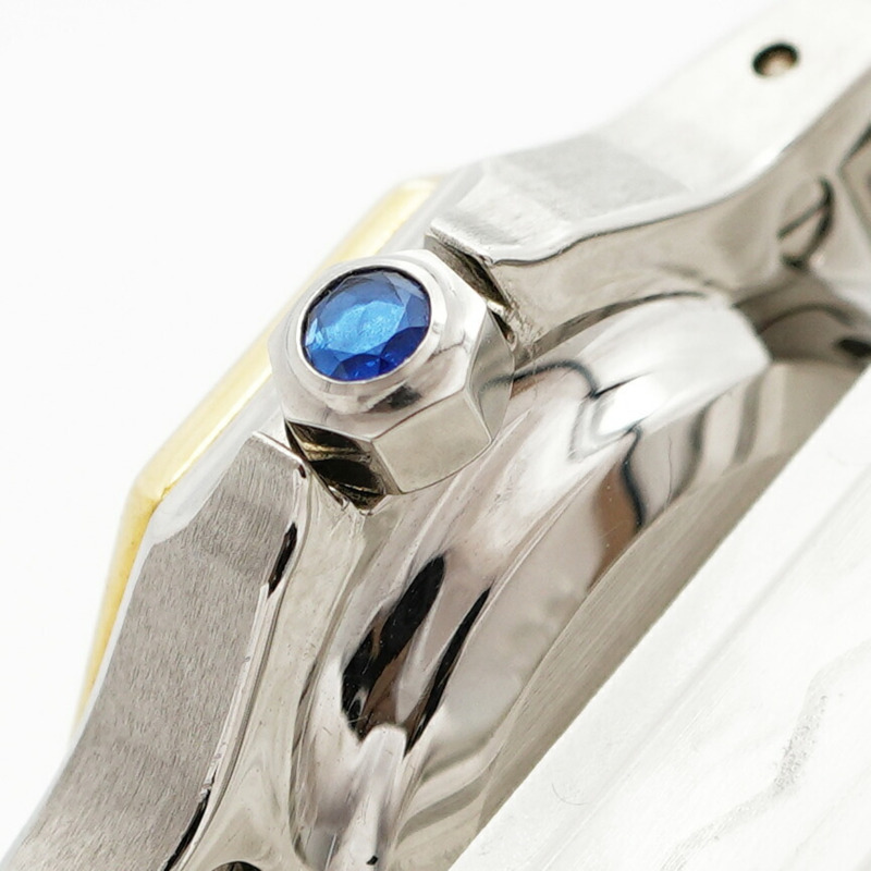 卡地亞 Santos Octagon SM 白色錶盤女士腕錶-11