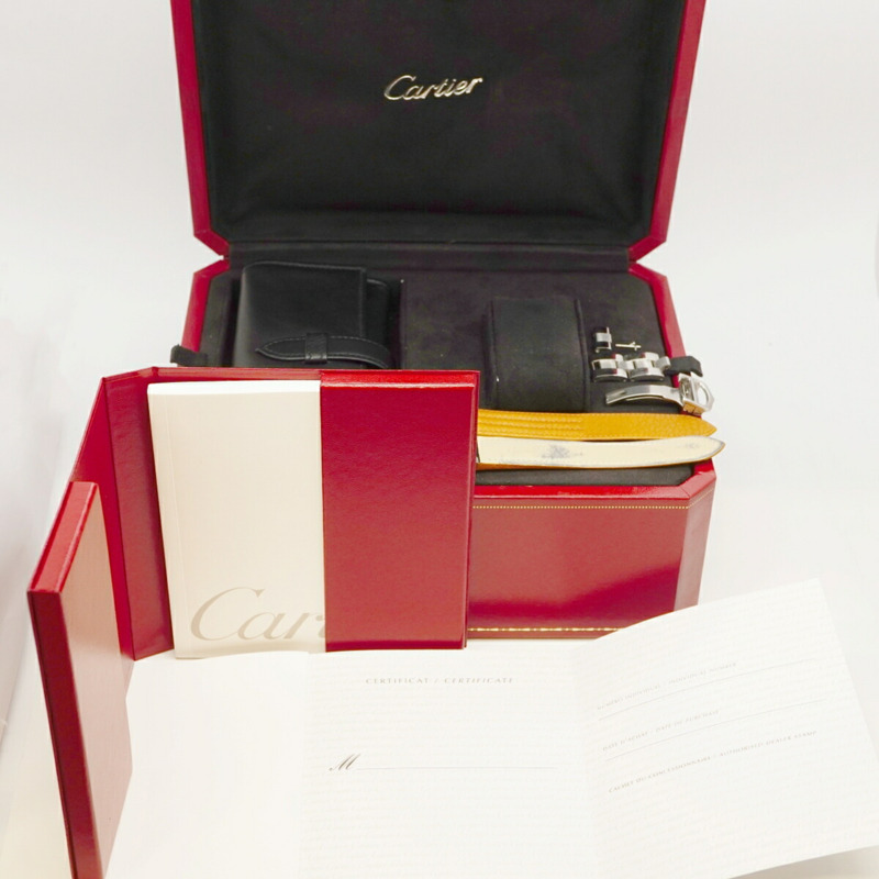 卡地亞 Roadster LM W62004V3 黑色錶盤男士腕錶-1