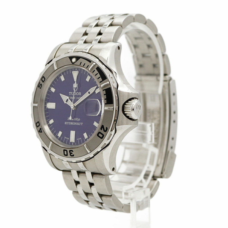 帝舵王子系列日期顯示Hydronaut 89190藍色錶盤男士腕錶-2