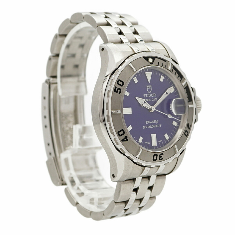 帝舵王子系列日期顯示Hydronaut 89190藍色錶盤男士腕錶-3