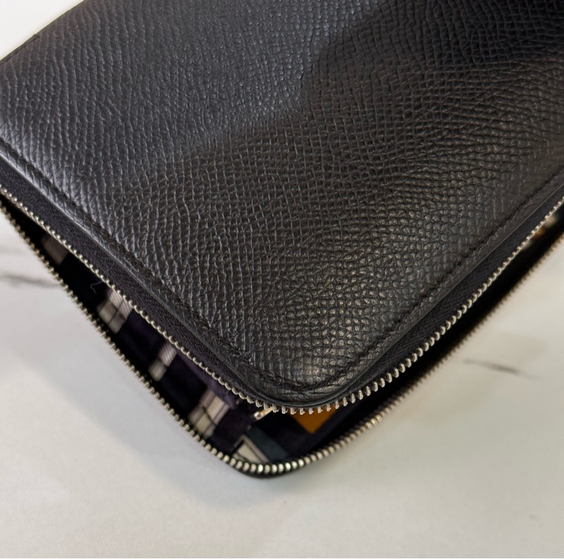 Hermès Silk’In 黑色絲巾長夾｜設計藍圖內襯款-13