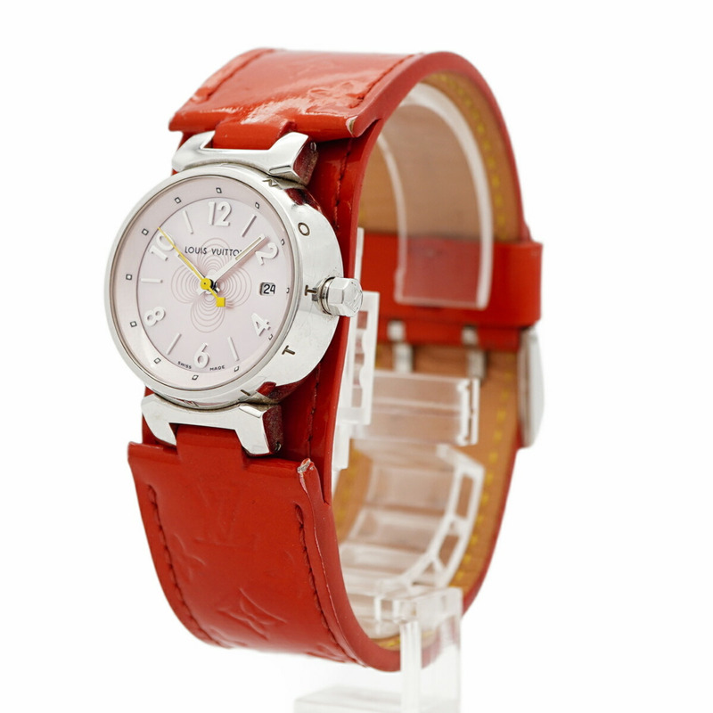 路易威登 Tambour Q1216 粉紅錶盤女士腕錶-2