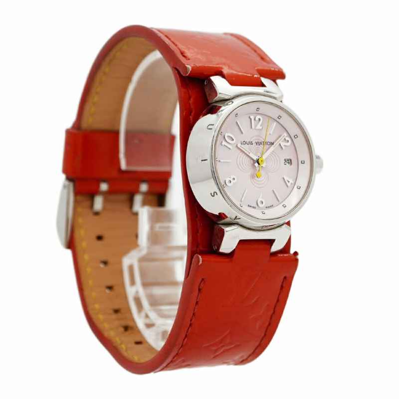 路易威登 Tambour Q1216 粉紅錶盤女士腕錶-3