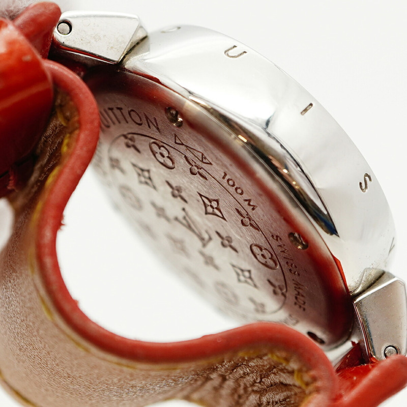 路易威登 Tambour Q1216 粉紅錶盤女士腕錶-5