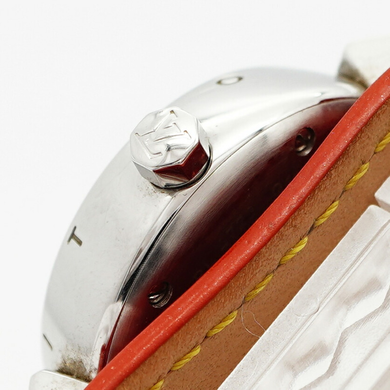 路易威登 Tambour Q1216 粉紅錶盤女士腕錶-11