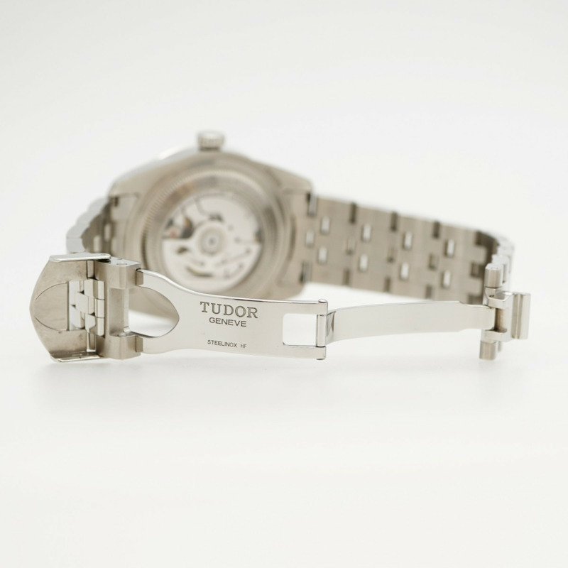 帝舵 Glamour 雙日曆 57100 銀色錶盤男士腕錶-4