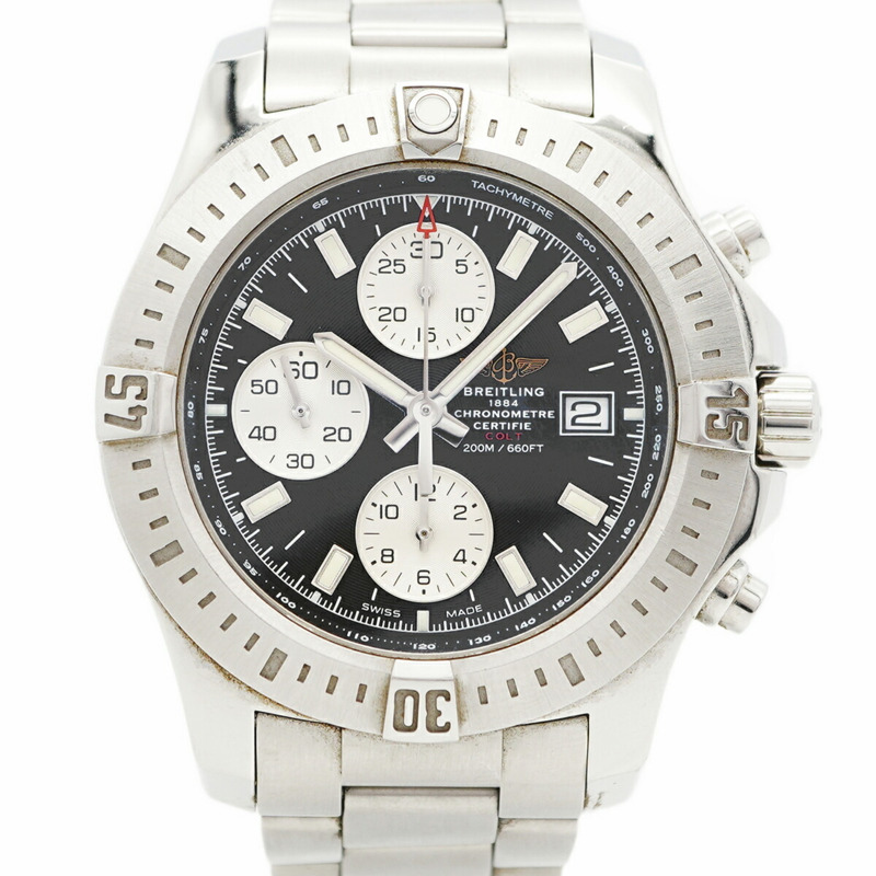 百年靈 Colt A1338811 黑色錶盤男士腕錶-0