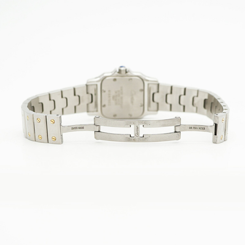 卡地亞 Santos Galbee SM W20012C4 象牙色錶盤女士腕錶-3