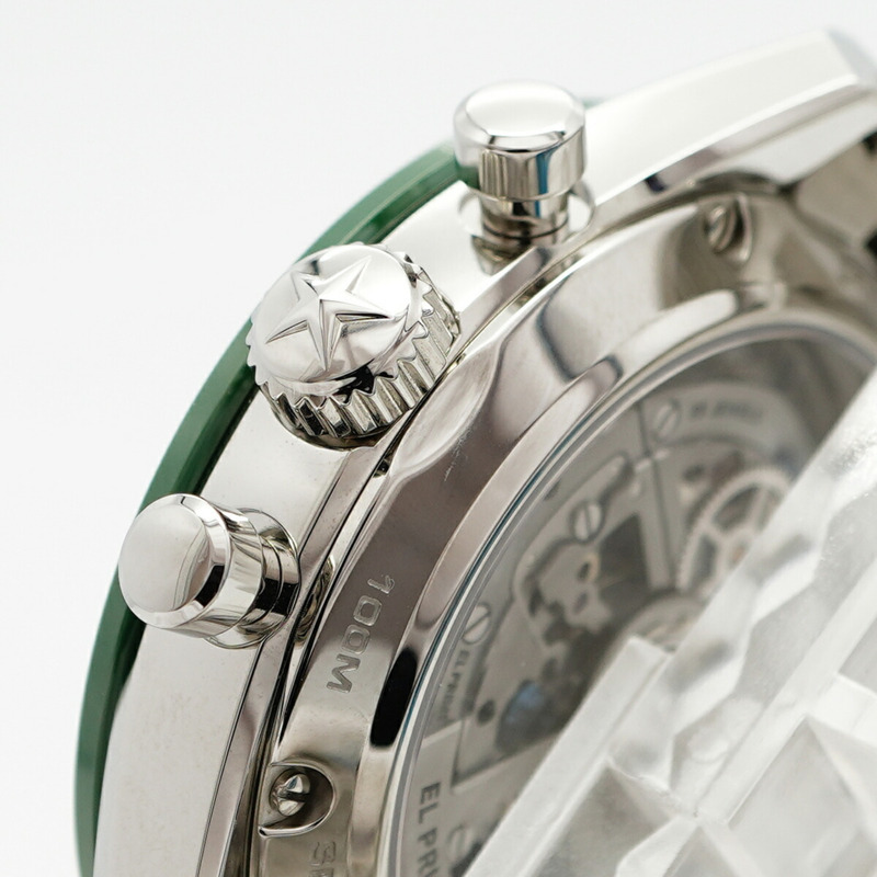 真力時 Chronomaster Sport 吉田特別版 03.3107.3600 56.M3100 綠色錶盤男士腕錶-10