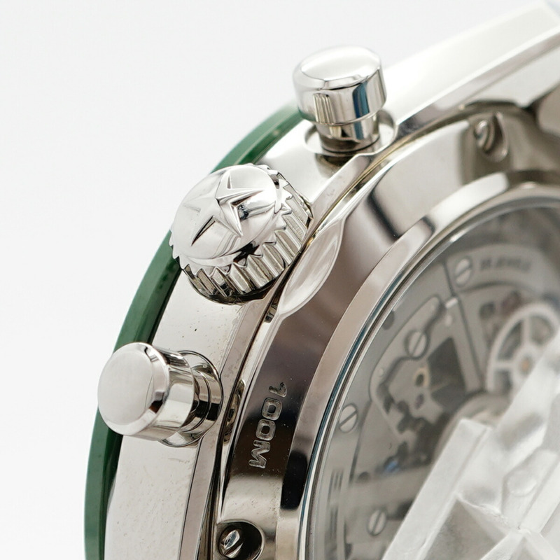 真力時 Chronomaster Sport 吉田特別版 03.3107.3600 56.M3100 綠色錶盤男士腕錶-10