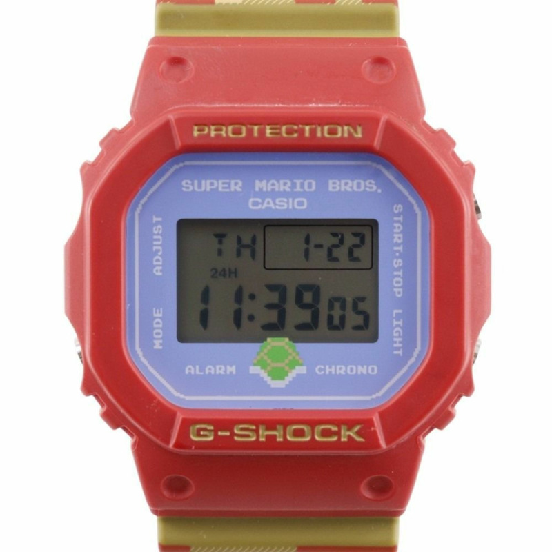 卡西歐 CASIO G-SHOCK 腕錶 G-Shock DW-5600 樹脂材質 日本製造 石英數位顯示 紅色錶盤 女士款-0
