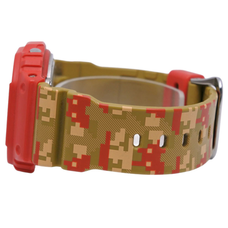 卡西歐 CASIO G-SHOCK 腕錶 G-Shock DW-5600 樹脂材質 日本製造 石英數位顯示 紅色錶盤 女士款-2