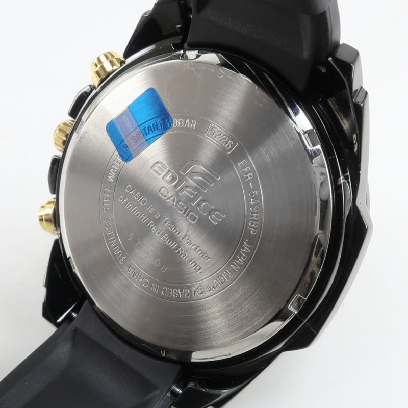 卡西歐 (Casio) Edifice 腕錶 Infinity 紅牛車隊限量版 EFR-549RBP-2AJR 不鏽鋼 x 樹脂黑色石英計時碼錶 藍色錶盤 男士腕錶-6