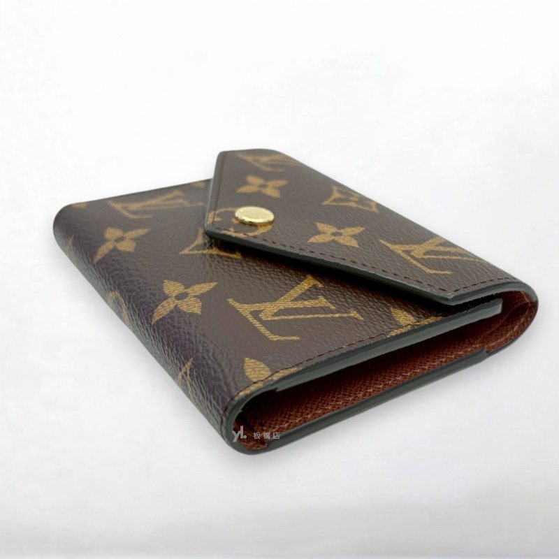 S5259-LV Victorine原花下蓋三折短夾M62472-3