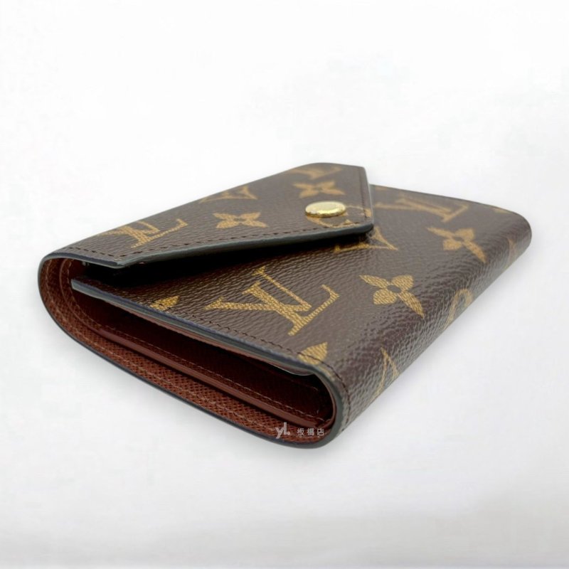 S5259-LV Victorine原花下蓋三折短夾M62472-4