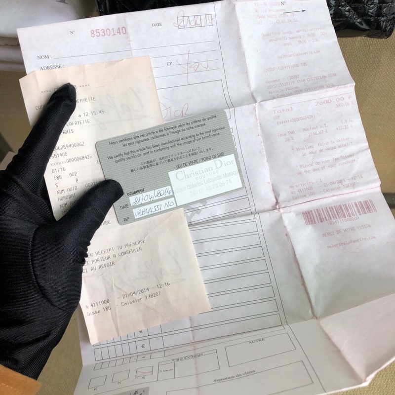 迪奥 dior五格黑色漆皮銀扣戴妃包，2014年購入-7