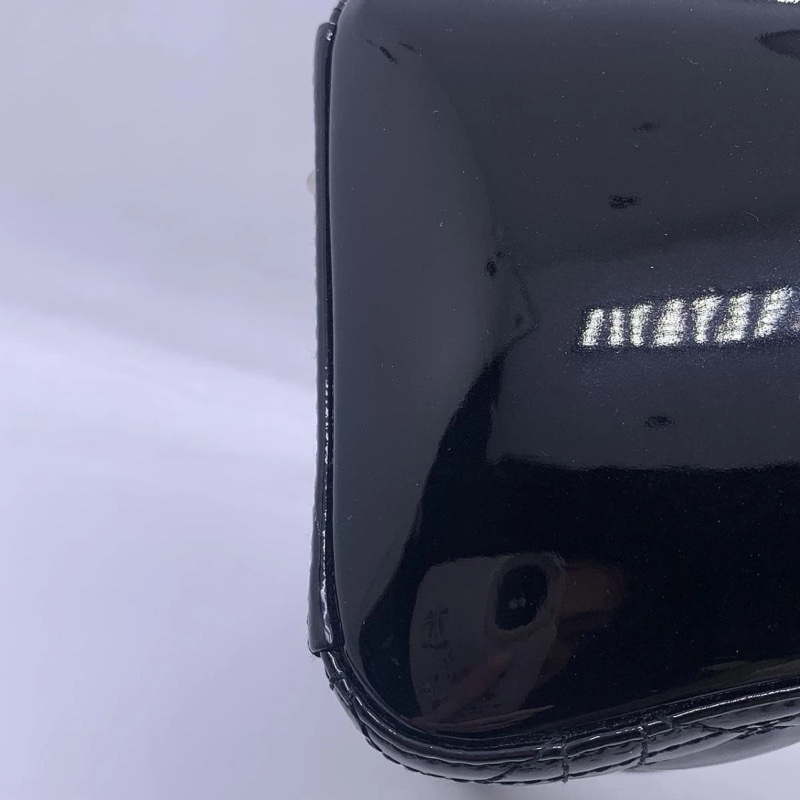 迪奥 dior五格黑色漆皮銀扣戴妃包，2014年購入-16