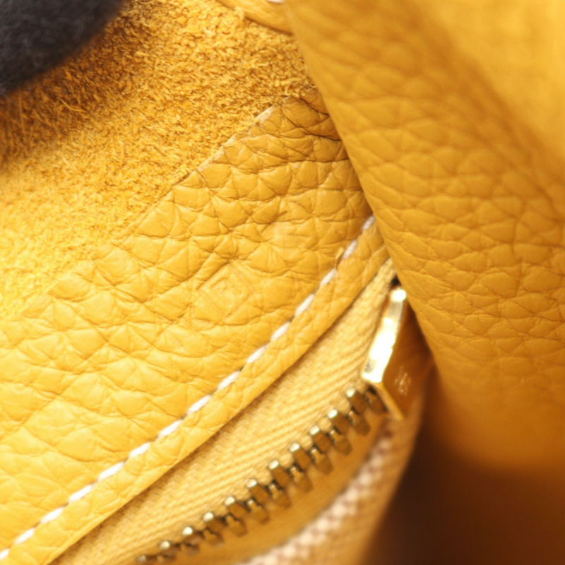 愛馬仕 Bourlingue 單肩斜背包 065869CP Clemence 皮革 Curry 二手 R-4