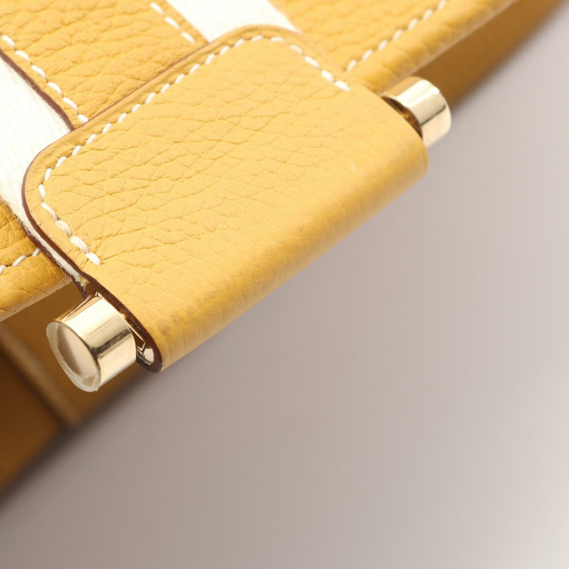 愛馬仕 Bourlingue 單肩斜背包 065869CP Clemence 皮革 Curry 二手 R-9