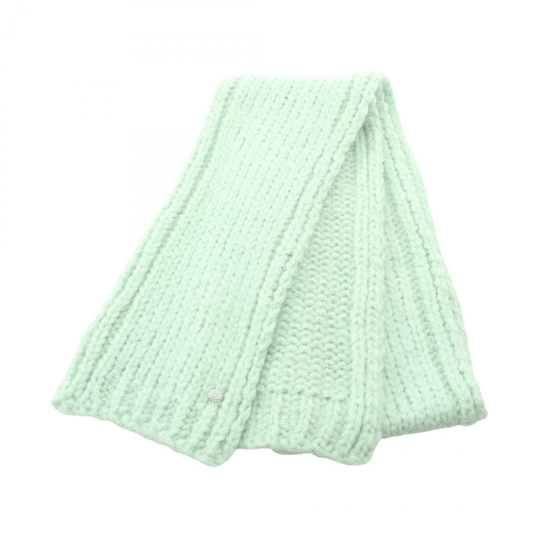 香奈兒 COCO 標誌圍巾，羊毛馬海毛材質，綠色，二手，女士 CC-0