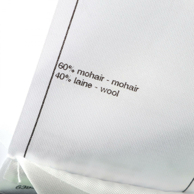 香奈兒 COCO 標誌圍巾，羊毛馬海毛材質，綠色，二手，女士 CC-2