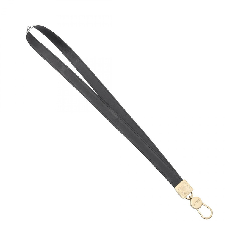 香奈兒 COCO 標誌帆布錶帶，鍍金，黑白配色，二手，女士，雙C標誌-1