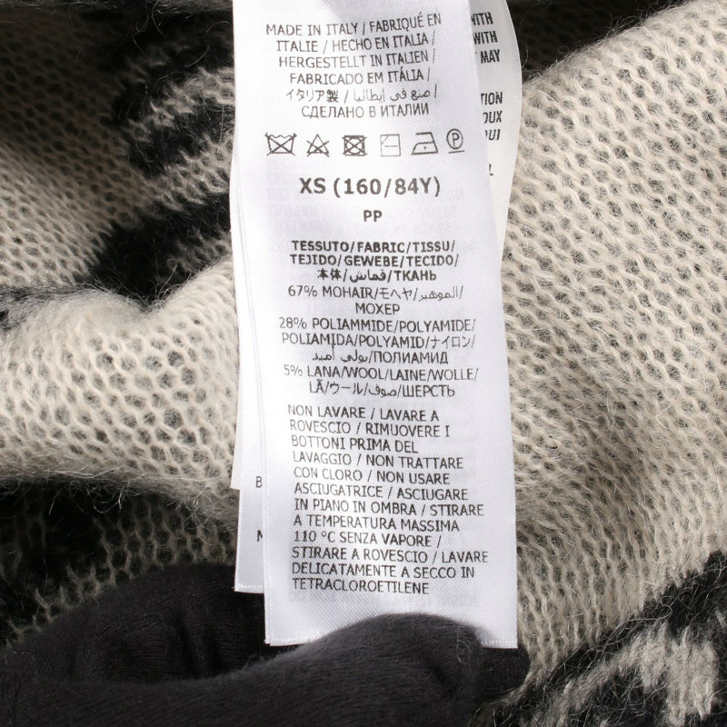 GUCCI GG logo 羊毛開襟外套 678835 Moheya 黑色灰色 二手 女款 XS 碼-3