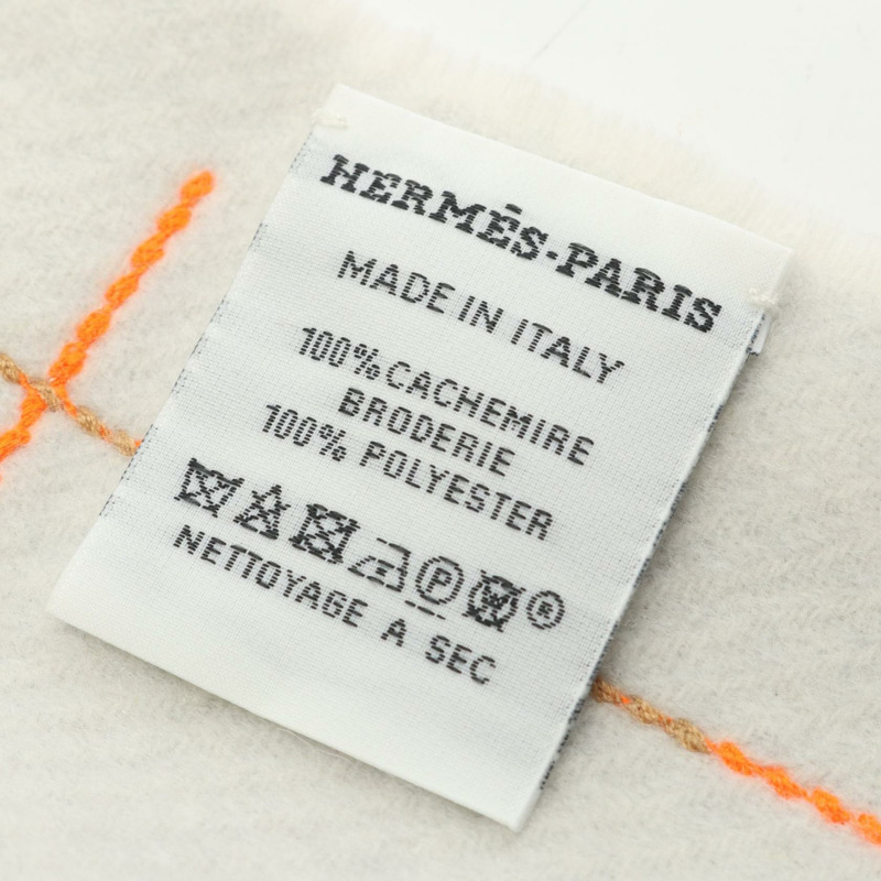 愛馬仕 Clan Brode Berlinne 圍巾披肩 羊絨藍灰色多色二手-1