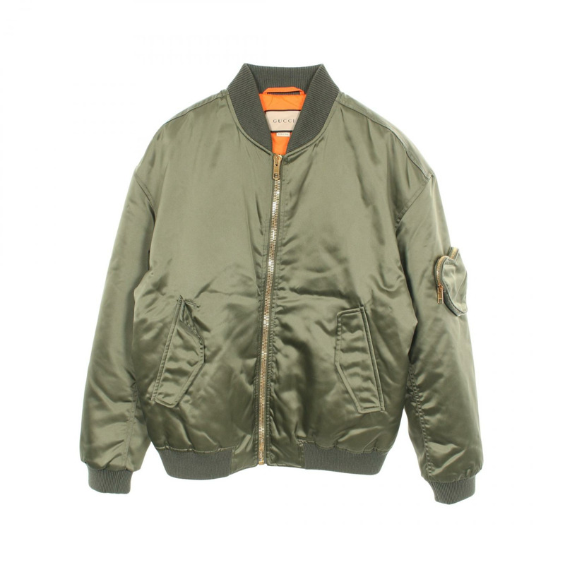 GUCCI ARCUS CAELESRIS 束腰夾克尼龍卡其色二手男士尺寸 48-0