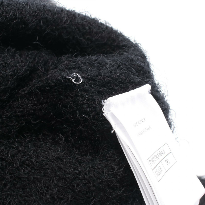 香奈兒山茶花針織衫，絲質羊絨羊毛混紡，黑色，二手，女款，36碼。-5