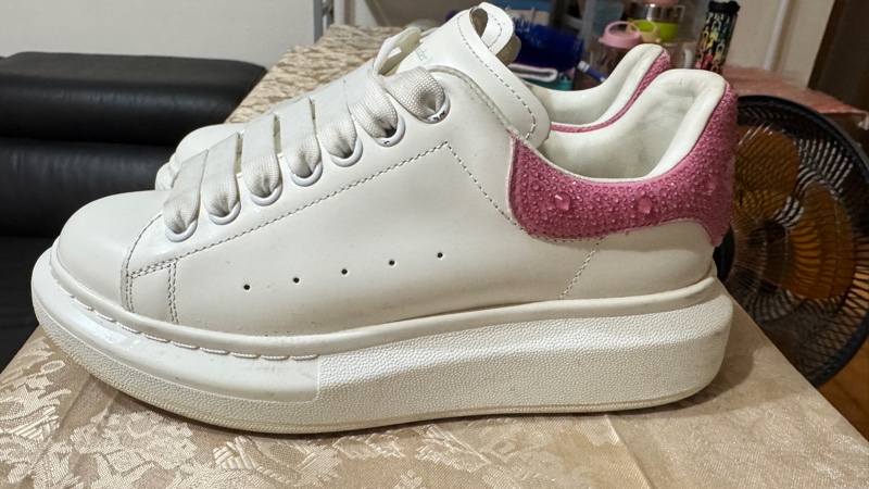 McQueen MQ 女鞋 粉色水鑽-1