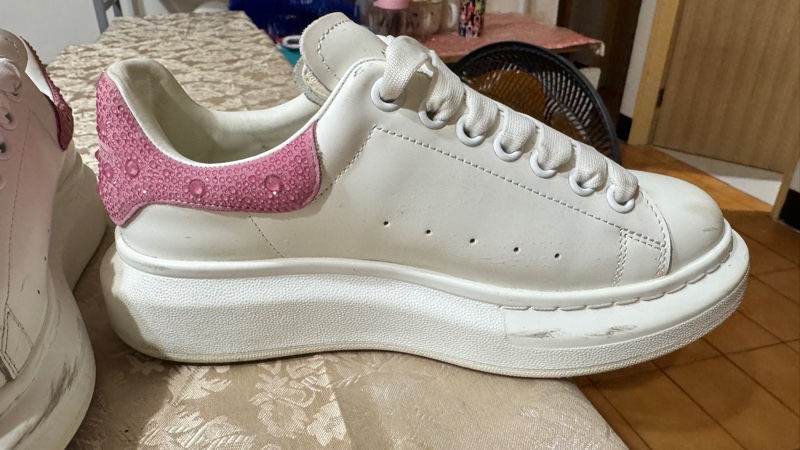 McQueen MQ 女鞋 粉色水鑽-4