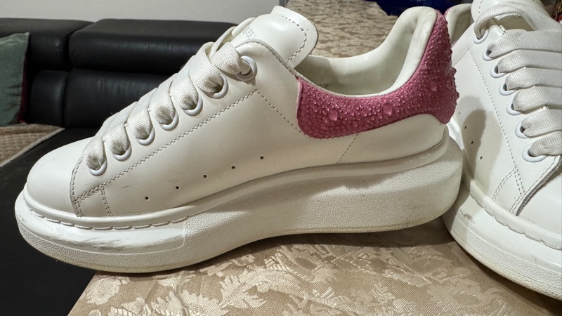 McQueen MQ 女鞋 粉色水鑽-5