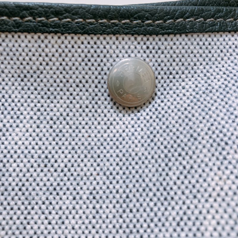 TK1934   愛馬仕 空中花園包  帆布  Party 36 Tote Bag Canvas Noir x Grey-11