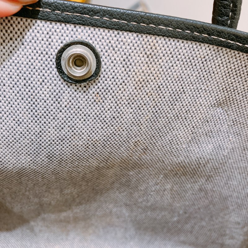 TK1934   愛馬仕 空中花園包  帆布  Party 36 Tote Bag Canvas Noir x Grey-17