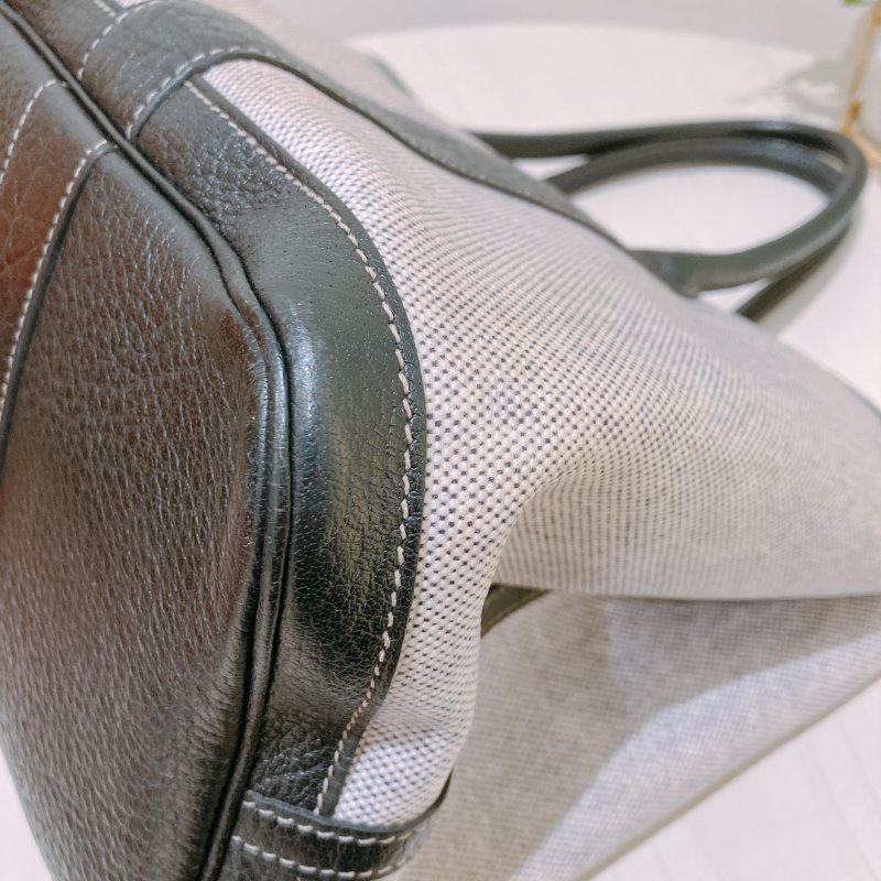 TK1934   愛馬仕 空中花園包  帆布  Party 36 Tote Bag Canvas Noir x Grey-22