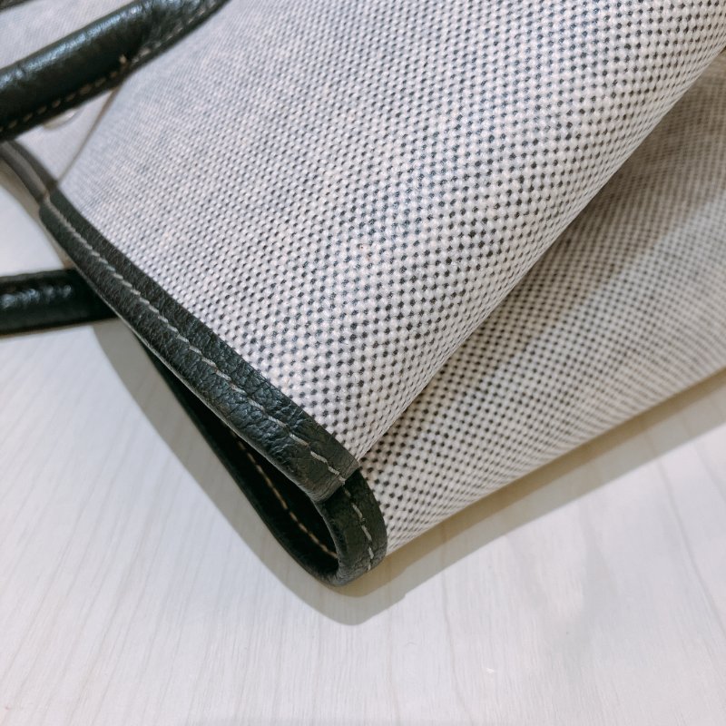 TK1934   愛馬仕 空中花園包  帆布  Party 36 Tote Bag Canvas Noir x Grey-25