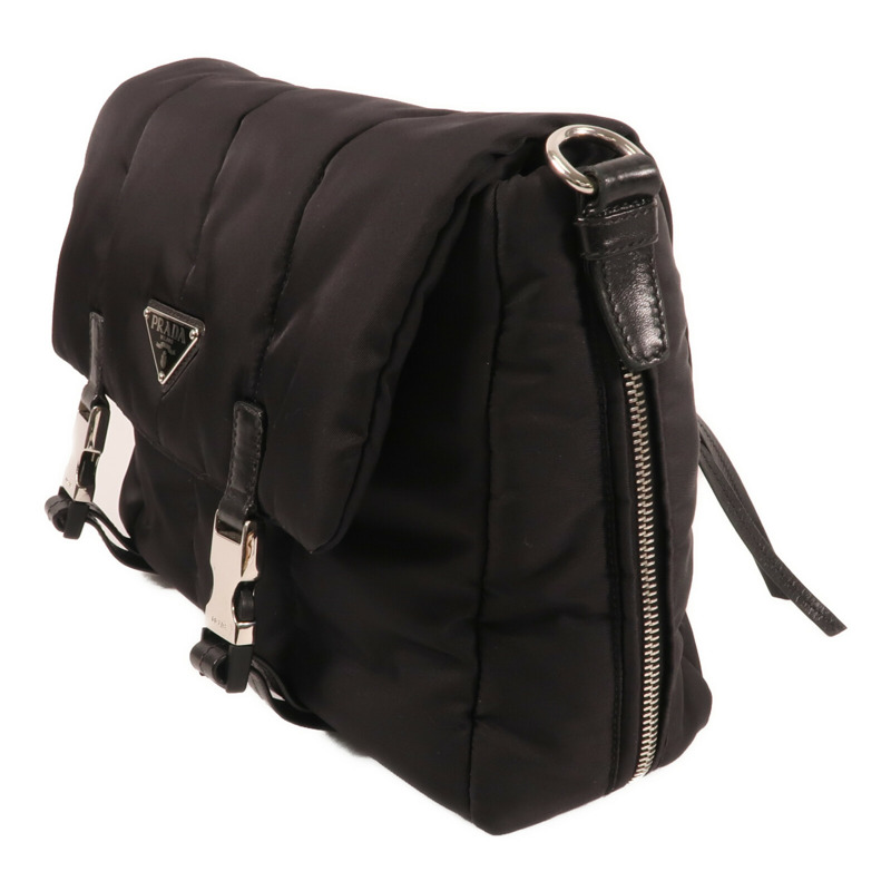 PRADA 尼龍Shoulder Bag銀扣肩背袋-2