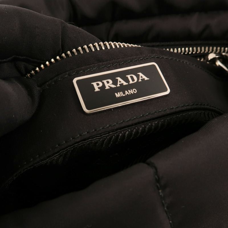 PRADA 尼龍Shoulder Bag銀扣肩背袋-13