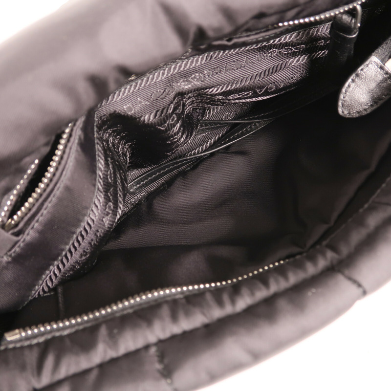 PRADA 尼龍Shoulder Bag銀扣肩背袋-14